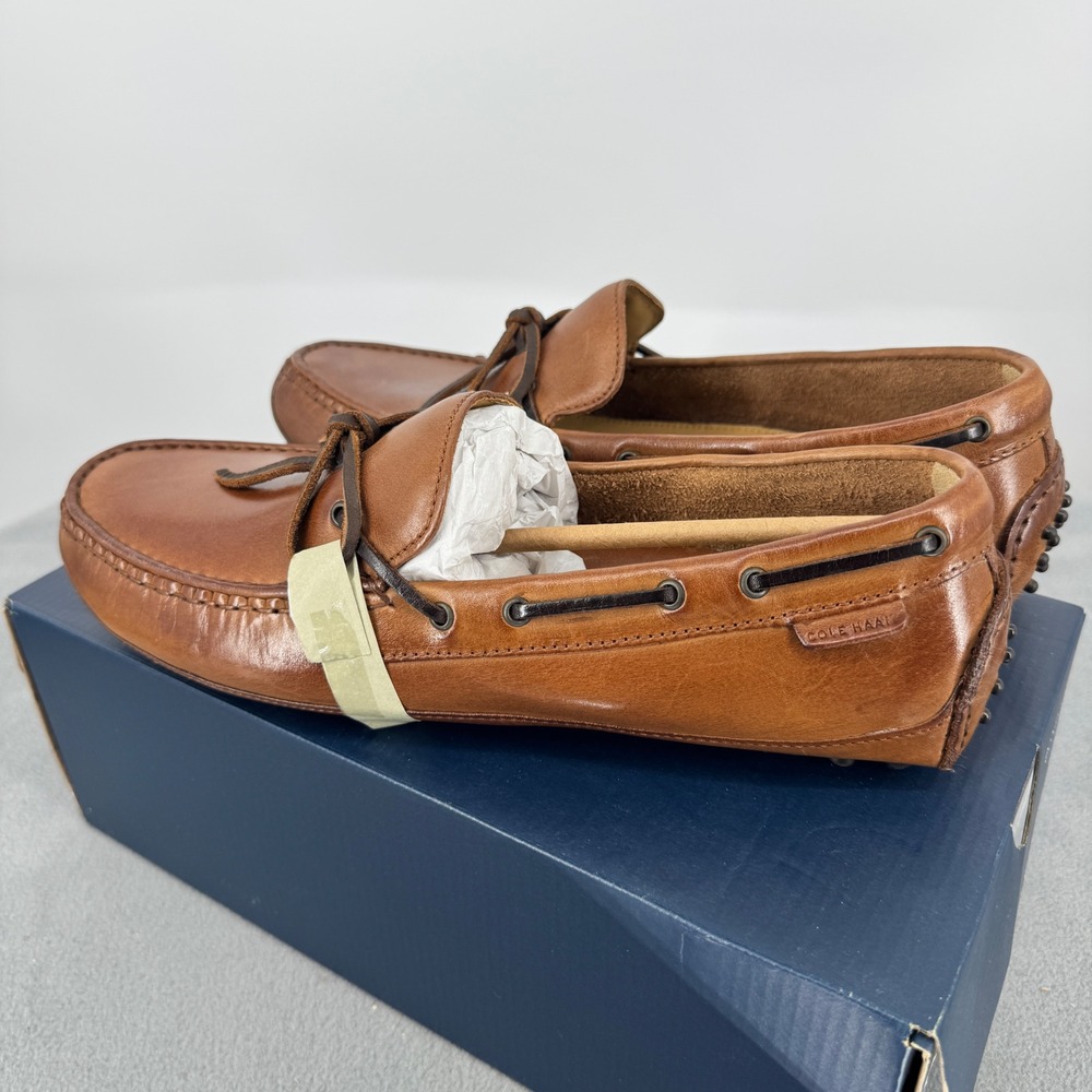 Cole Haan Grant Canoe Camp Moc Mens 10.5 M Papaya Leather Loafers C12125